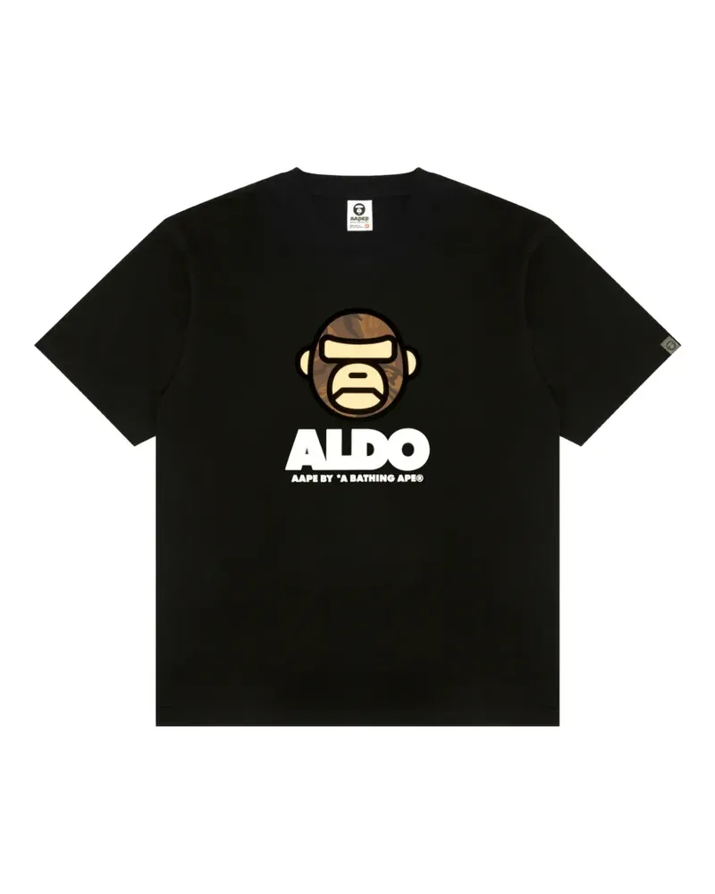 BAPE Aldo T-Shirt mit rundem Ausschnitt - Schwarz Schwarz
