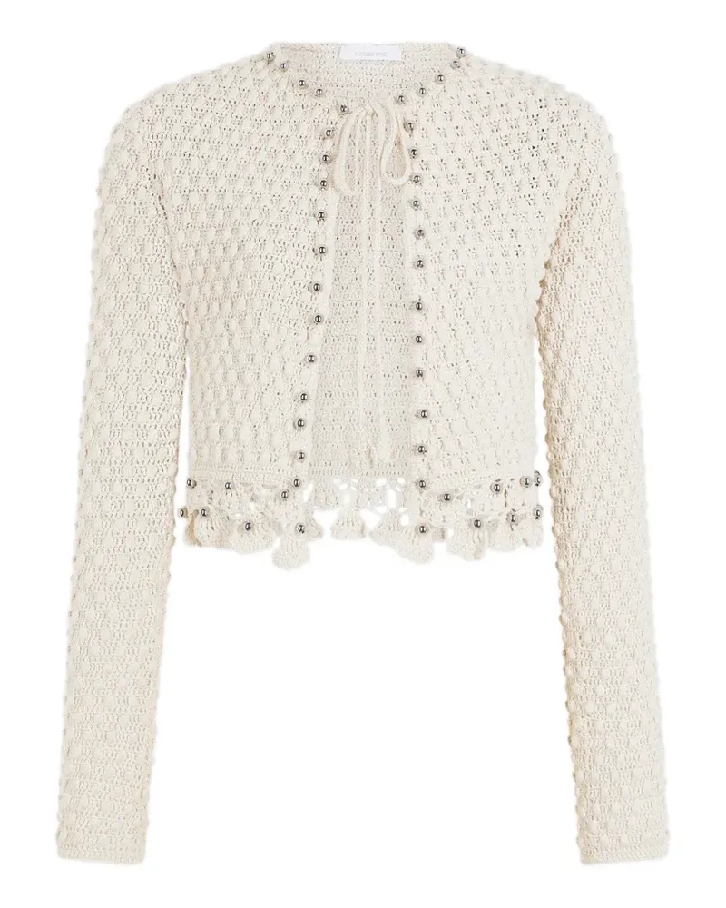 Paco Rabanne Langer Cardigan - Weiß Weiß