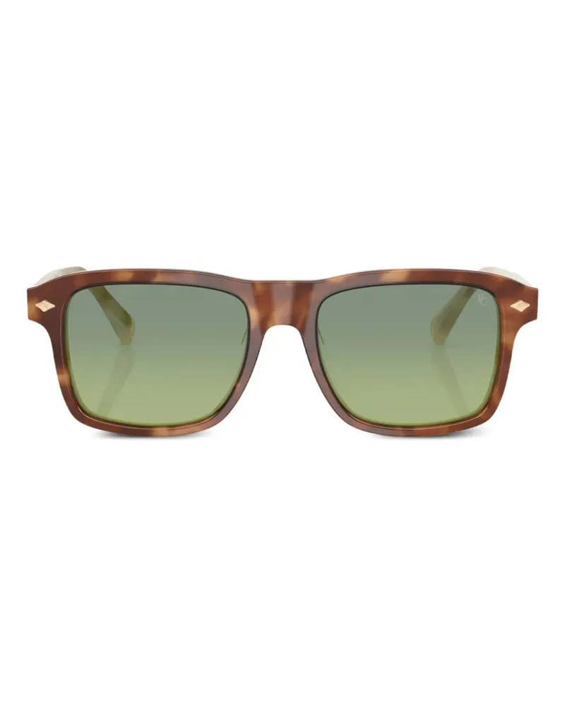 Brunello Cucinelli Sonnenbrille mit eckigem Gestell - Braun Braun