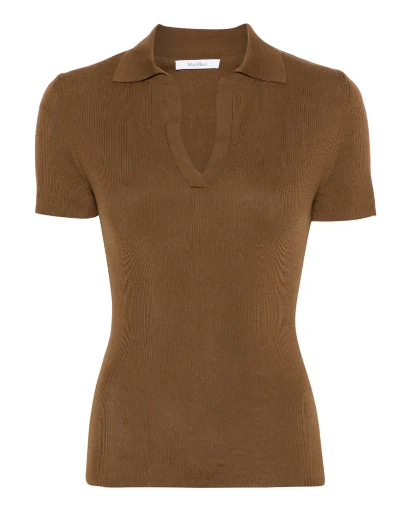 Max Mara Albero V-neck top - Braun Braun