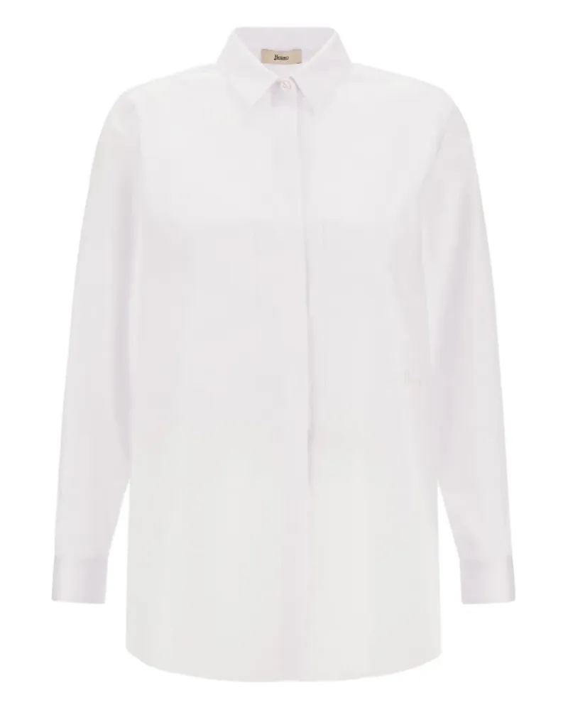 Herno Langärmeliges Hemd mit Brusttasche - Weiß Weiß