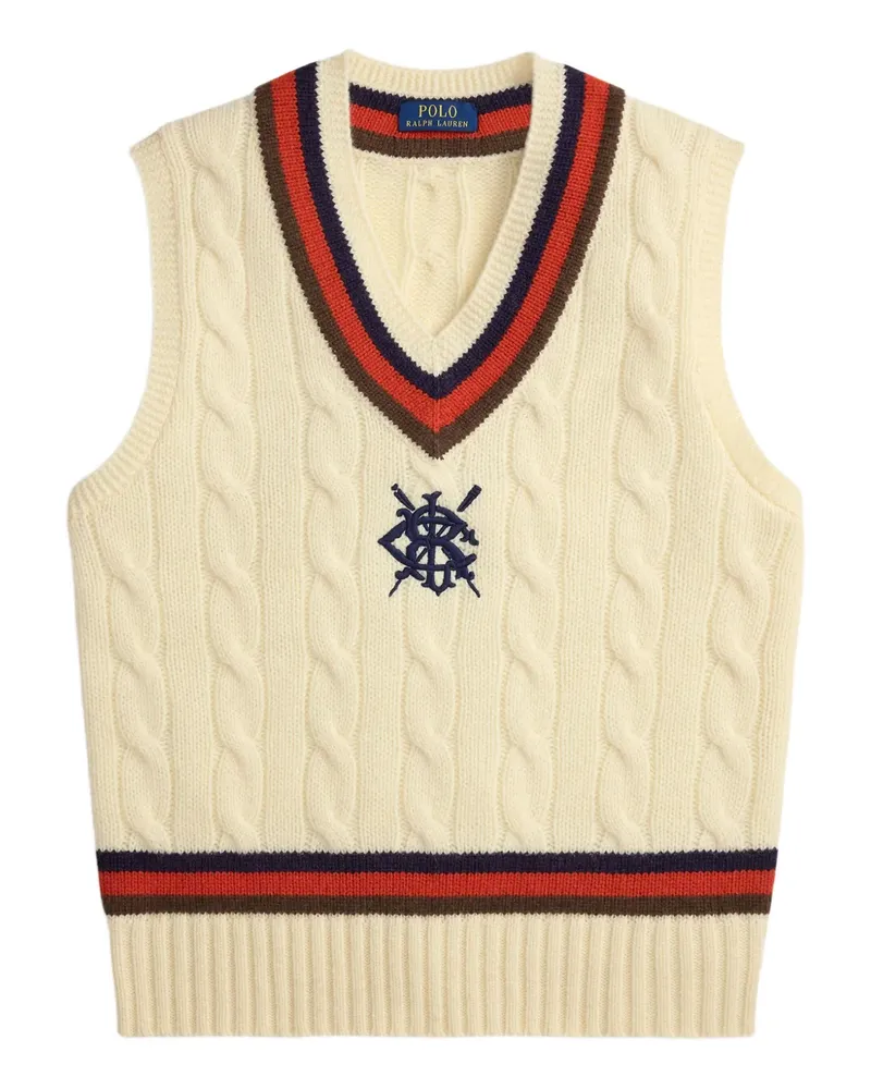 Ralph Lauren cable-knit V-neck vest - Nude Nude