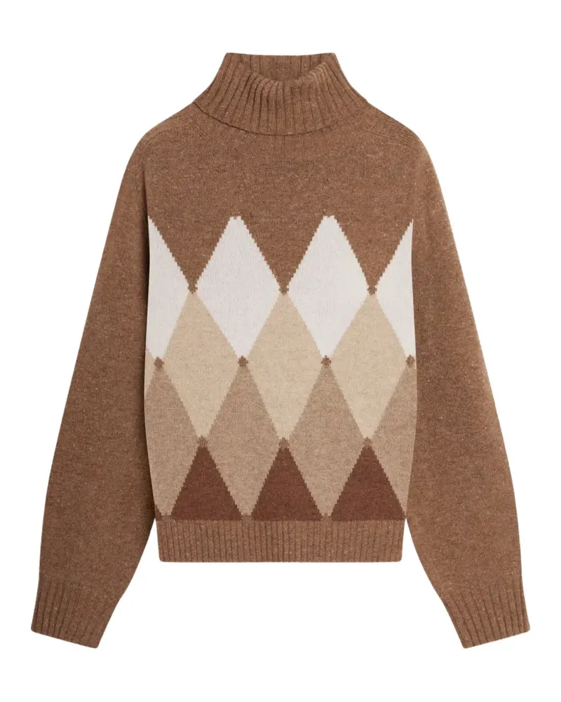 Ballantyne argyle high-neck sweater - Braun Braun