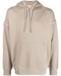 Helmut Lang Hoodie mit Logo-Stickerei Nude