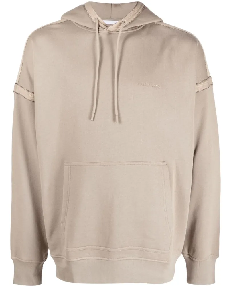 Helmut Lang Hoodie mit Logo-Stickerei - Nude Nude