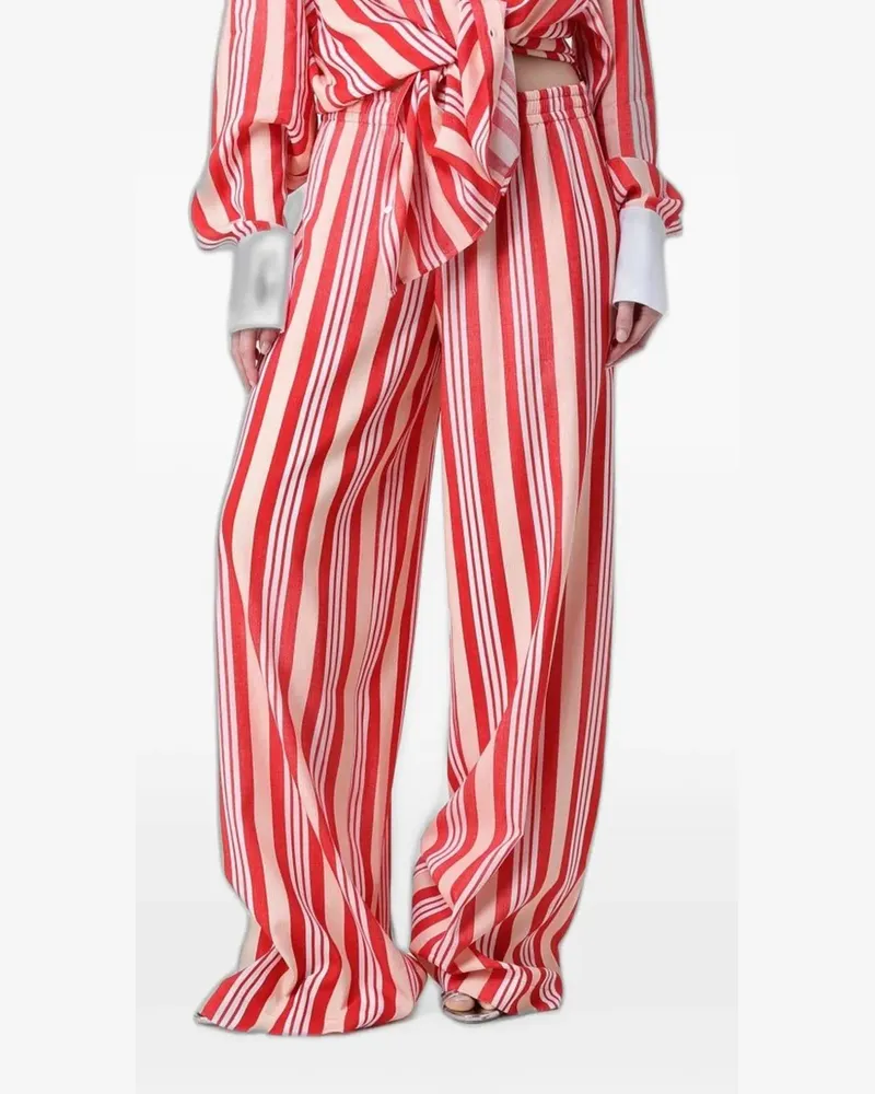 Ermanno Scervino striped wide-leg trousers - Rot Rot
