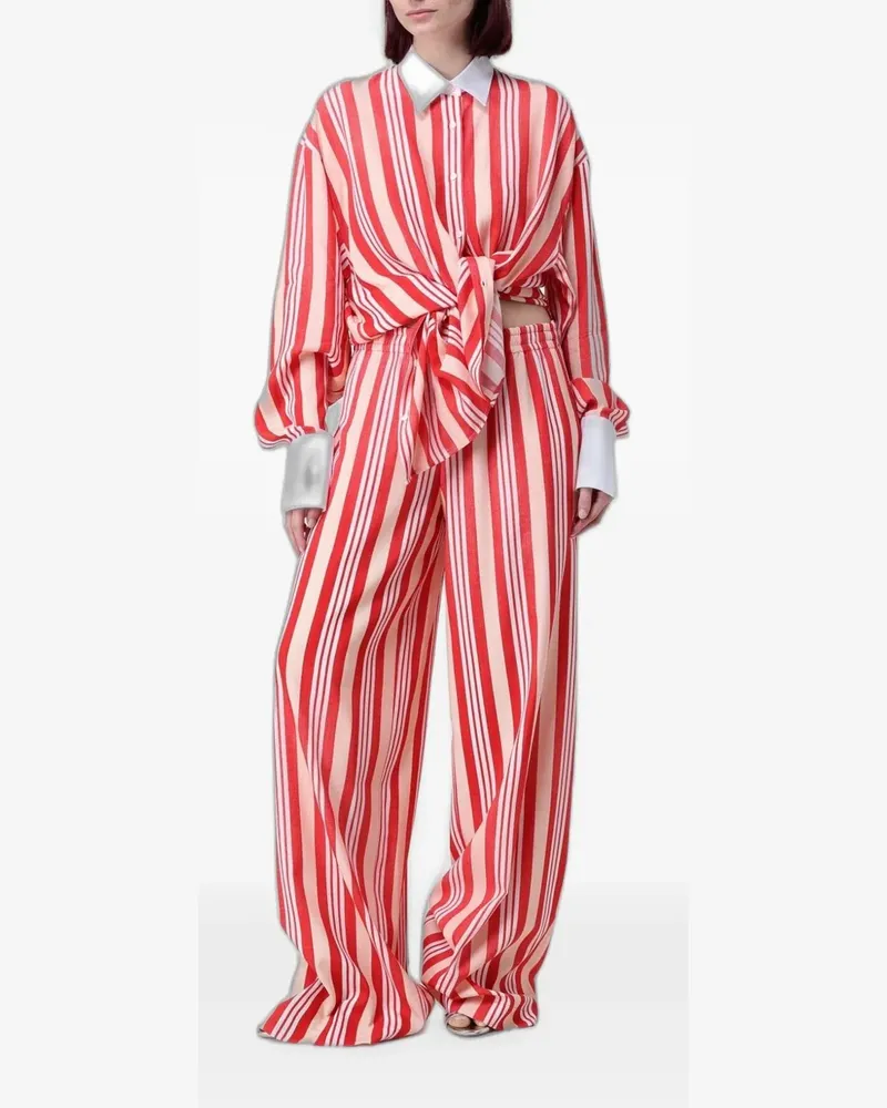 Ermanno Scervino striped wide-leg trousers - Rot Rot