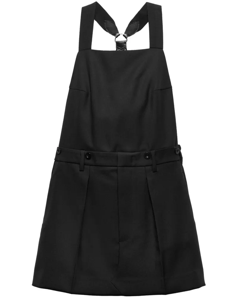 Prada Minikleid aus Gabardine - Schwarz Schwarz