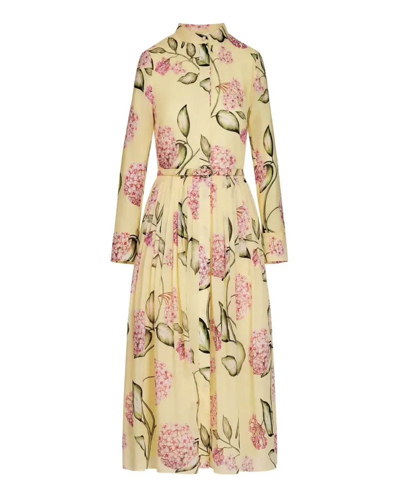 Oscar de la Renta flower cotton poplin maxi dress - Gelb Gelb