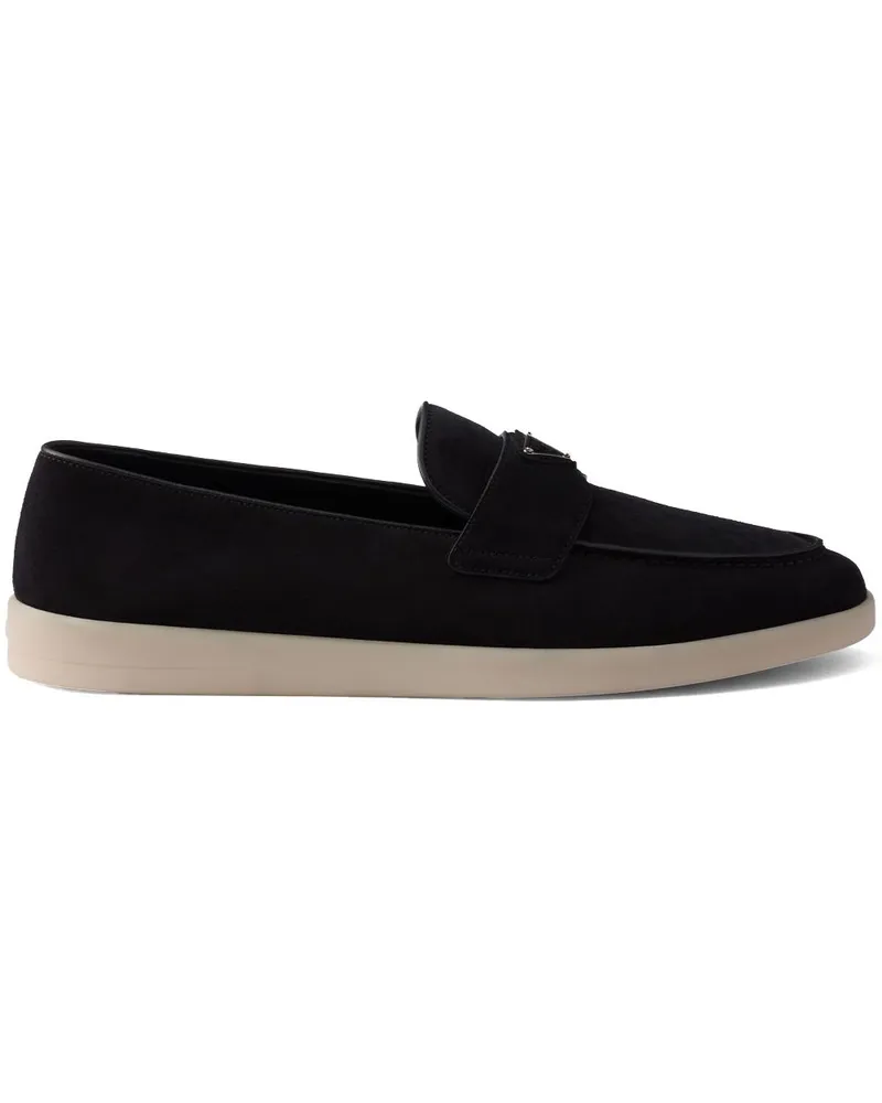 Prada Loafer aus Wildleder - Schwarz Schwarz