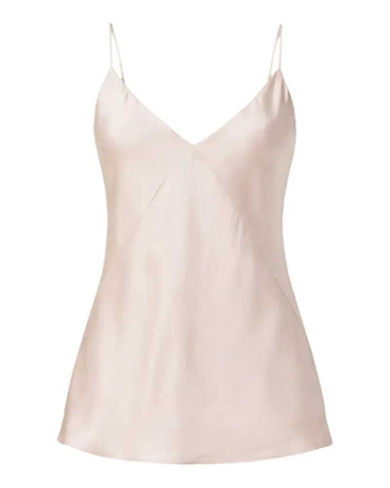Max Mara V-neck satin top - Rosa Rosa