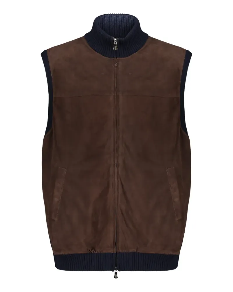 Fedeli panelled zip-up gilet - Braun Braun