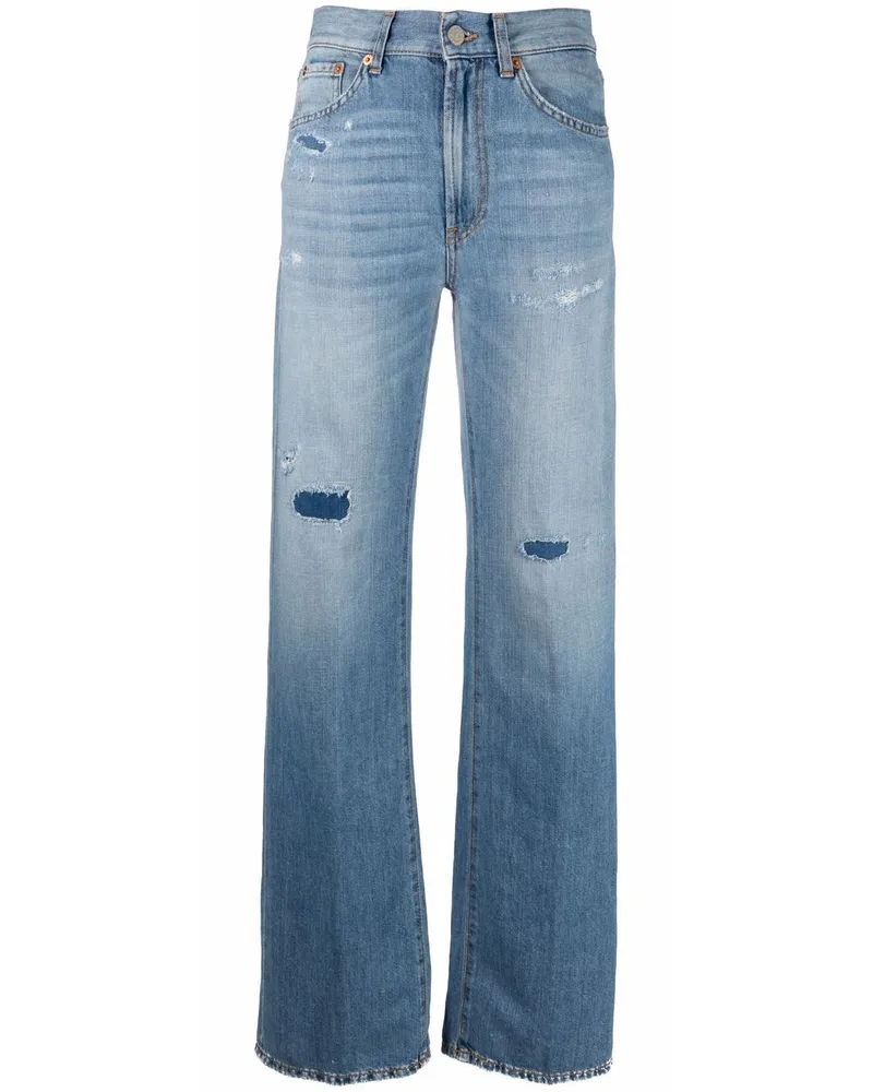 Dondup Weite Jeans im Distressed-Look - Blau Blau