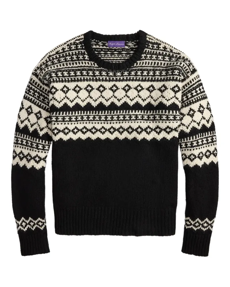 Ralph Lauren Kaschmirpullover mit Fair-Isle-Muster - Schwarz Schwarz