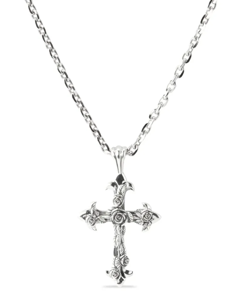 Emanuele Bicocchi Rose Cross necklace - Silber Silber