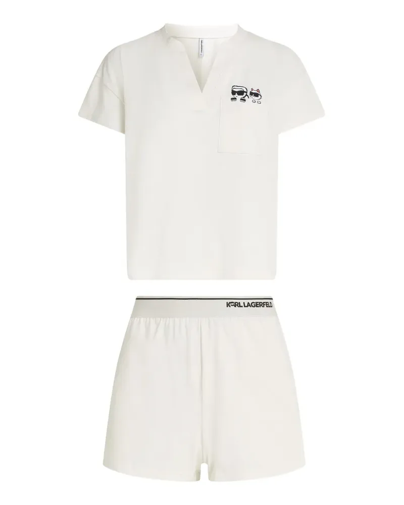 Karl Lagerfeld Ikon Pyjama - Weiß Weiß