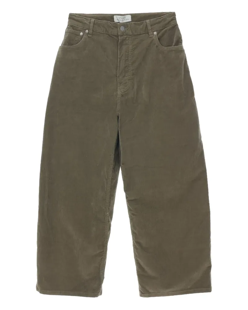 Studio Nicholson Cordhose mit weitem Bein - Grün Grün