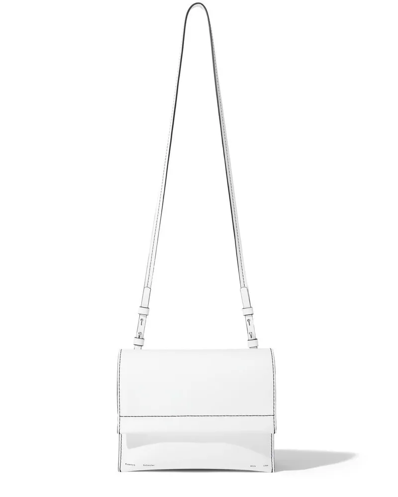 Proenza Schouler Umhängetasche mit Akkordeonfalten - Weiß Weiß