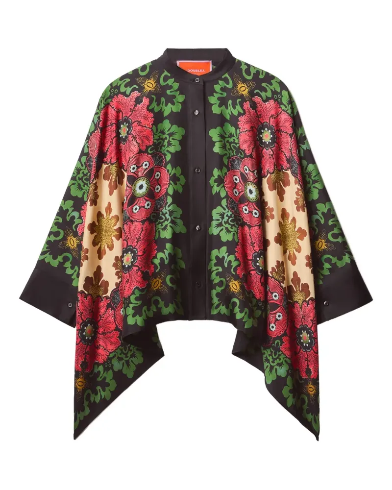 La DoubleJ Bluse mit Blumen-Print - Braun Braun