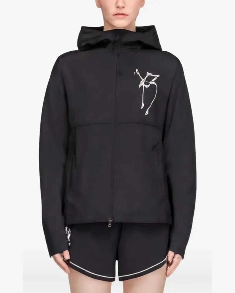Y-3 Chito graphic-print running jacket - Schwarz Schwarz