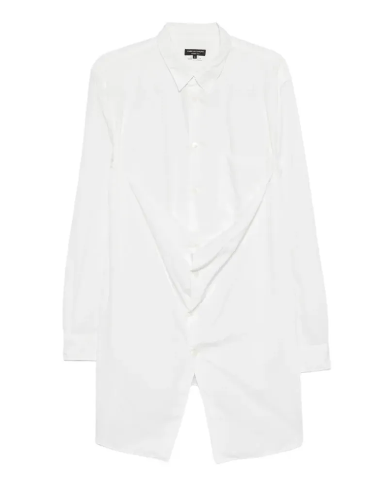 Comme des Garçons Hemd mit drapiertem Detail und Bindverschluss - Weiß Weiß