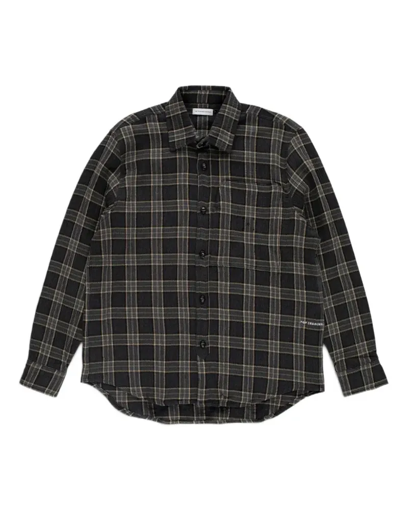 Pop Trading Company Kariertes Hemd - Schwarz Schwarz
