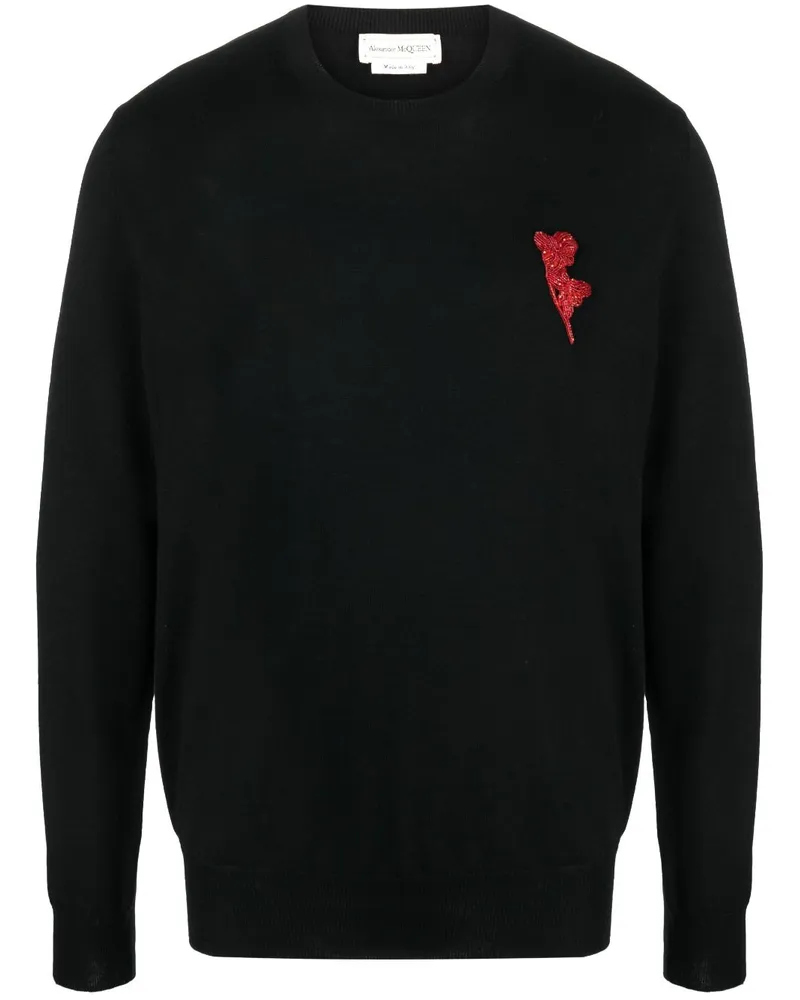 Alexander McQueen Pullover mit Zierperlen - Schwarz Schwarz