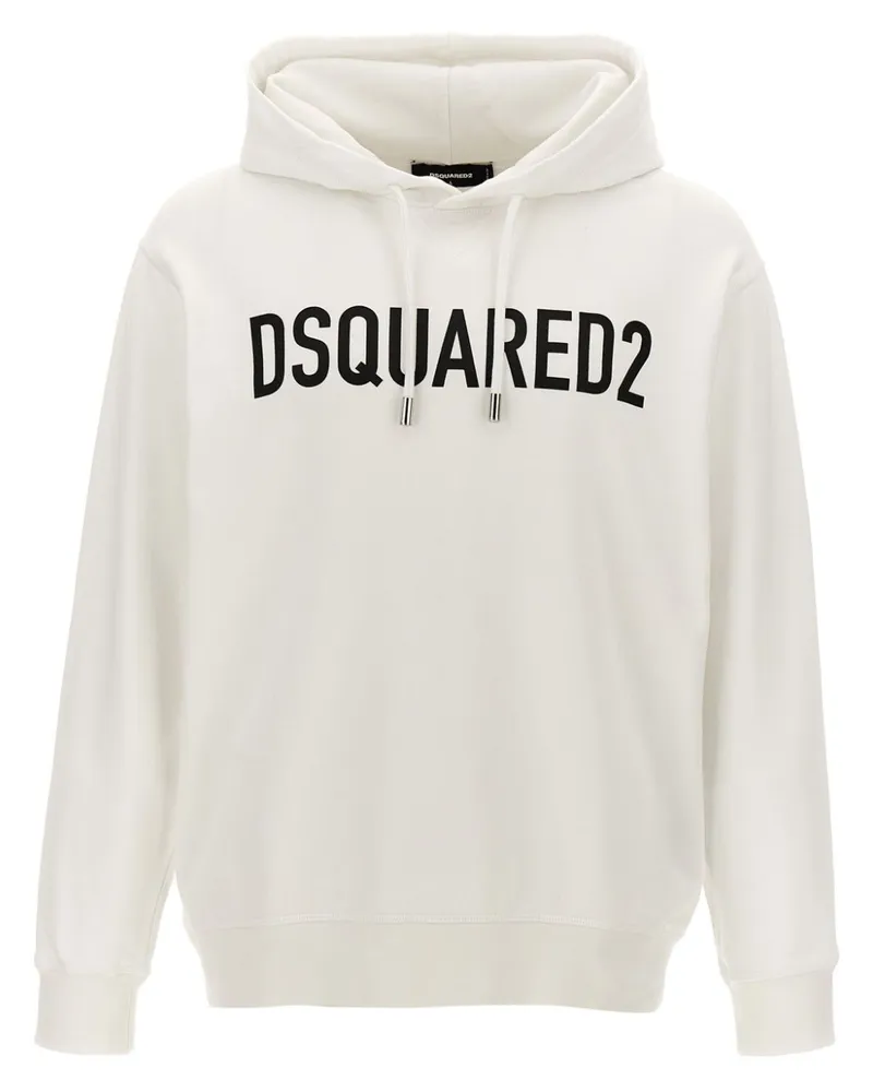 Dsquared2 Hoodie mit Logo-Print - Weiß Weiß