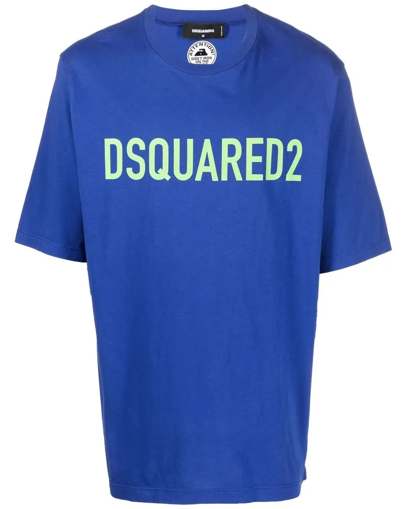 Dsquared2 T-Shirt mit Logo-Print - Blau Blau