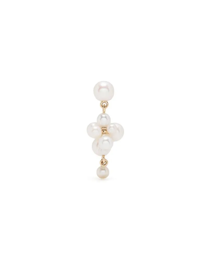 Sophie Bille Brahe 14kt Gelbgoldohrring mit Süßwasserperlen - Weiß Weiß
