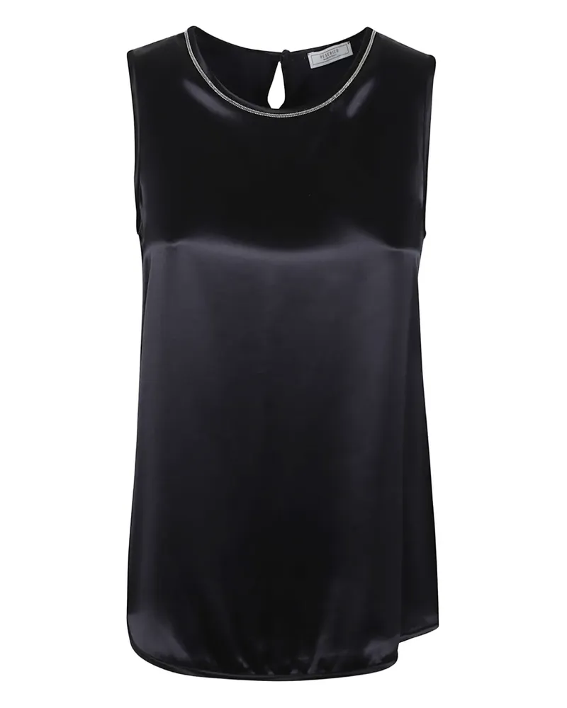Peserico Top mit Perlen - Schwarz Schwarz