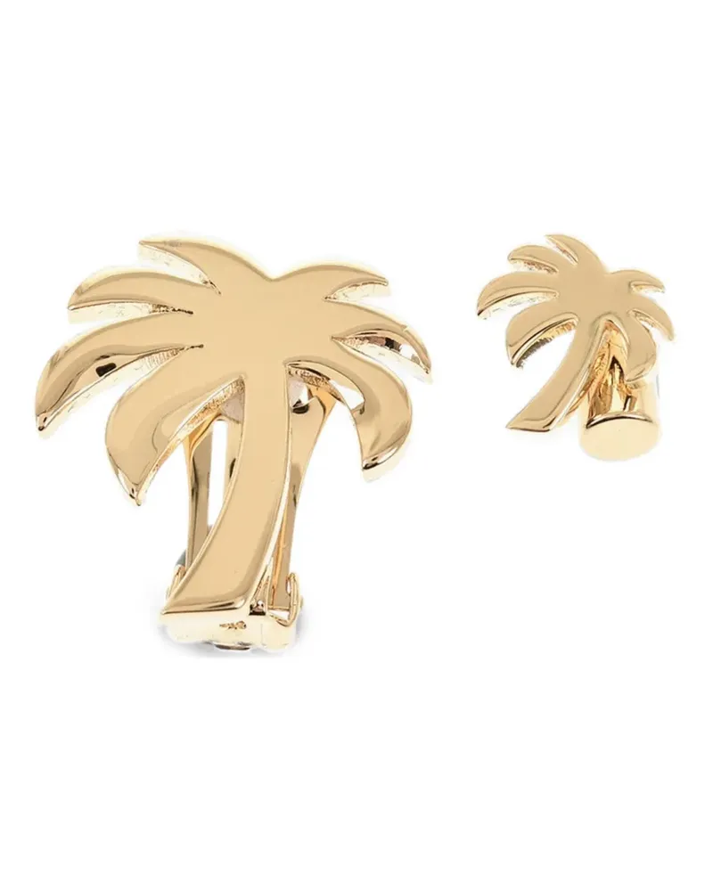 Palm Angels palm-tree clip-on earrings - Gold Gold