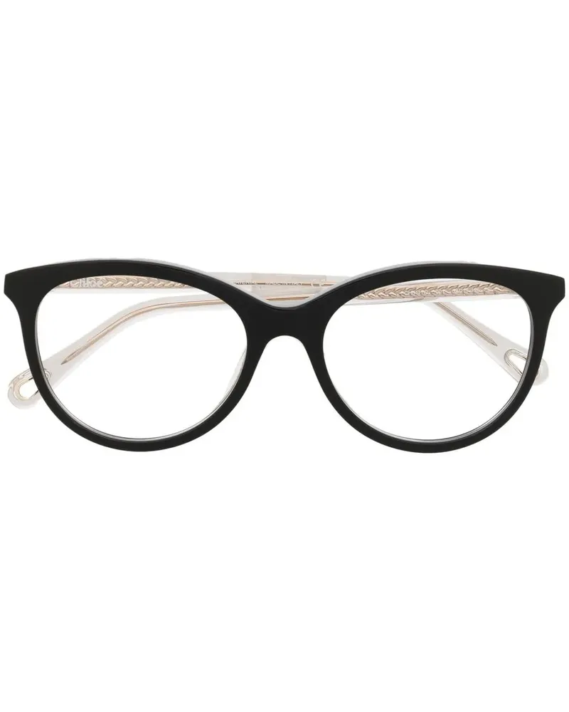 Chloé Sonnenbrille mit rundem Gestell - Schwarz Schwarz