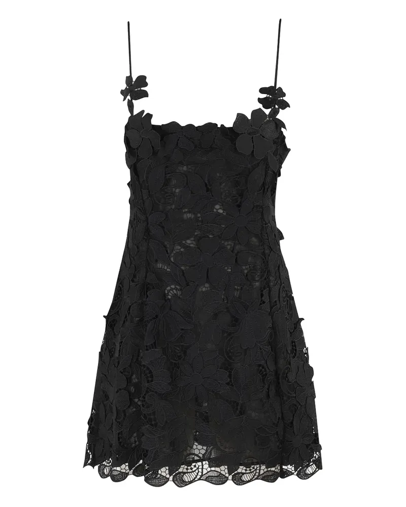 Blumarine Minikleid aus Spitze mit Blumenmuster - Schwarz Schwarz