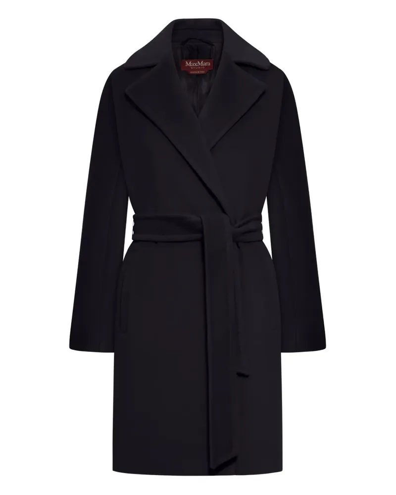 Max Mara Mantel mit Gürtel - Schwarz Schwarz