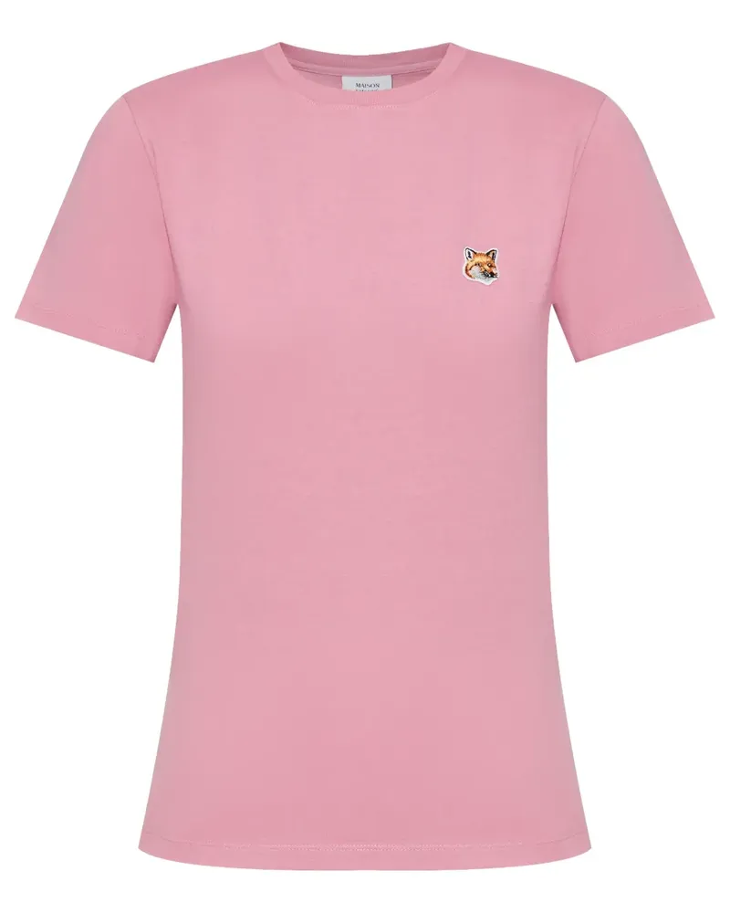 Kitsuné T-Shirt mit Fuchs-Motiv - Rosa Rosa
