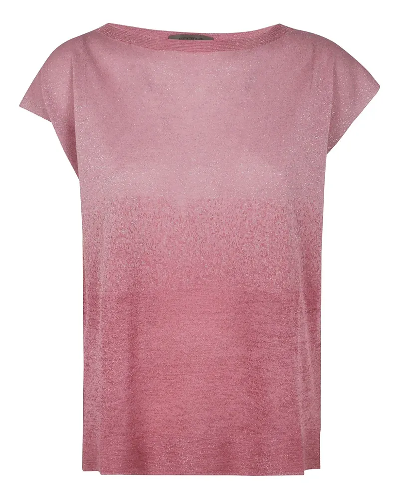 D.EXTERIOR T-Shirt mit Farbverlauf - Rosa Rosa