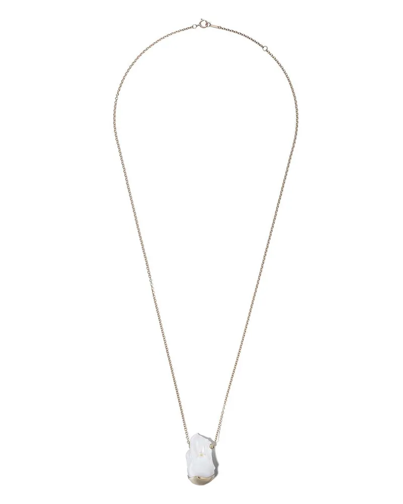 MIZUKI 14kt Gelbgoldhalskette mit Perle Gold