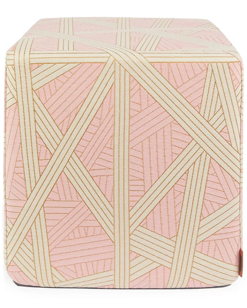 Missoni Home Gestreifter Nastri Hocker - Rosa Rosa