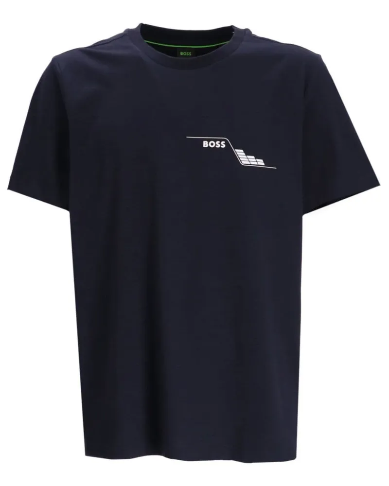 HUGO BOSS T-Shirt mit Logo-Print - Blau Blau
