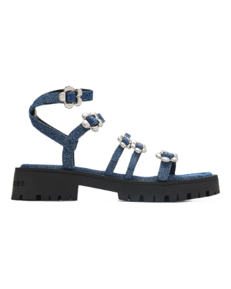 Marc Jacobs Flache Gladiator Kiki Sandalen mit Schnallenverschluss - Blau Blau