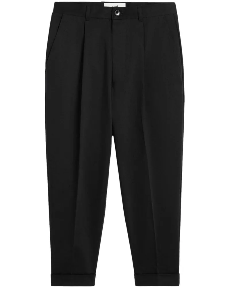 AMI Paris Klassische Cropped-Hose - Schwarz Schwarz