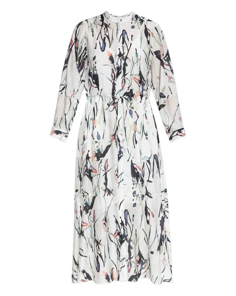 MUNTHE Kleid mit Blumen-Print - Weiß Weiß