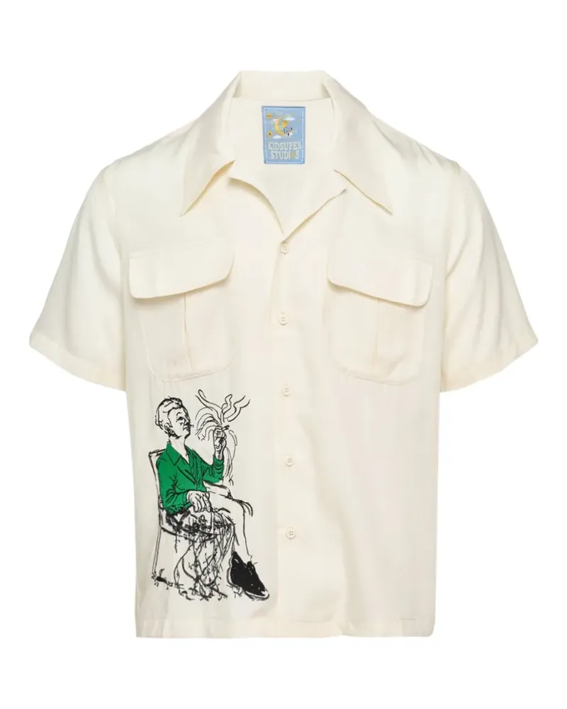 KidSuper graphic-print short-sleeve shirt - Weiß Weiß