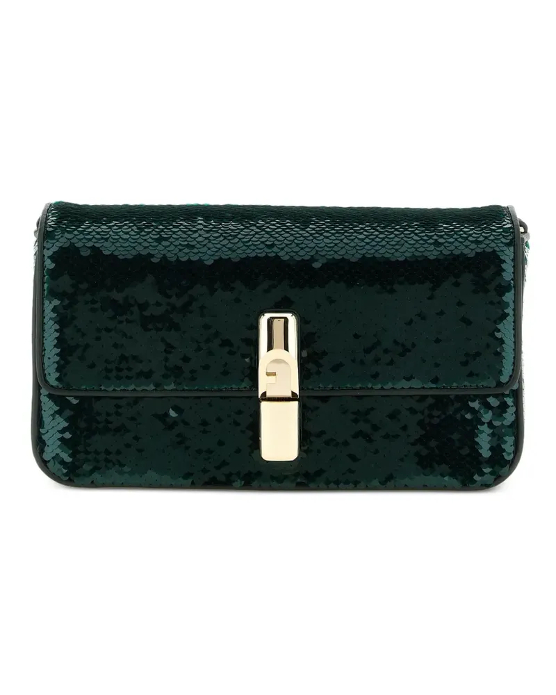 Furla small Iride sequined flap cross-body bag - Grün Grün