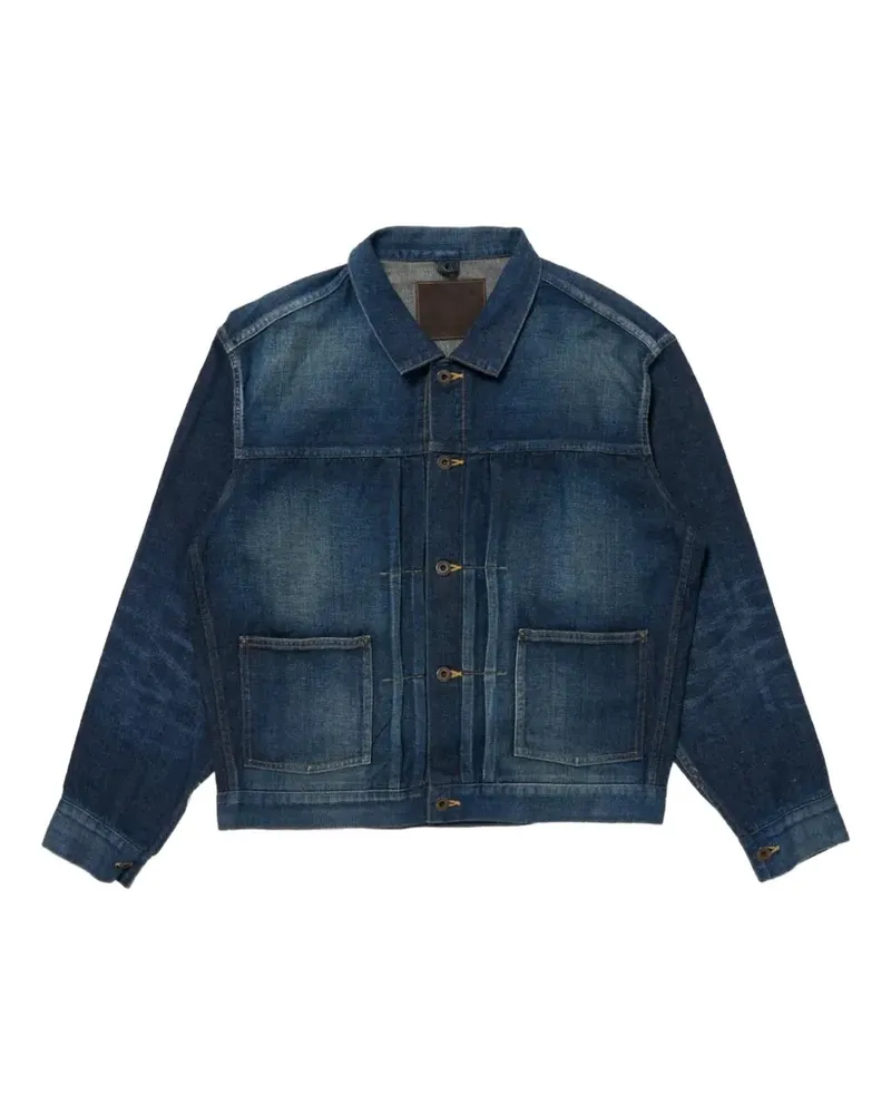 Taiga Takahashi Lot.714 panelled denim jacket - Blau Blau
