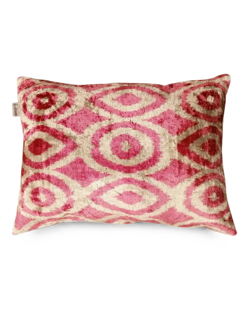 Les-Ottomans ikat-print cushion - Rosa Rosa