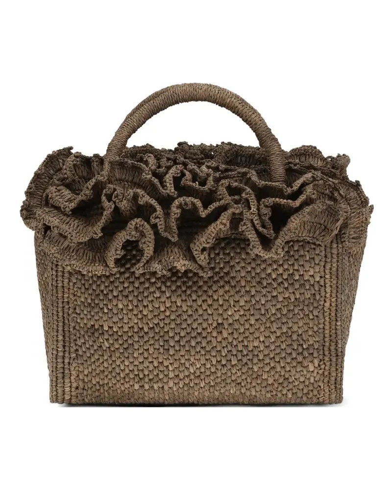 IBELIV Laguna ruffled tote bag - Braun Braun