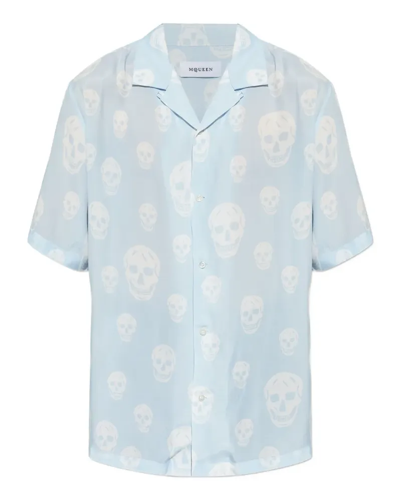 Alexander McQueen skull-pattern shirt - Blau Blau