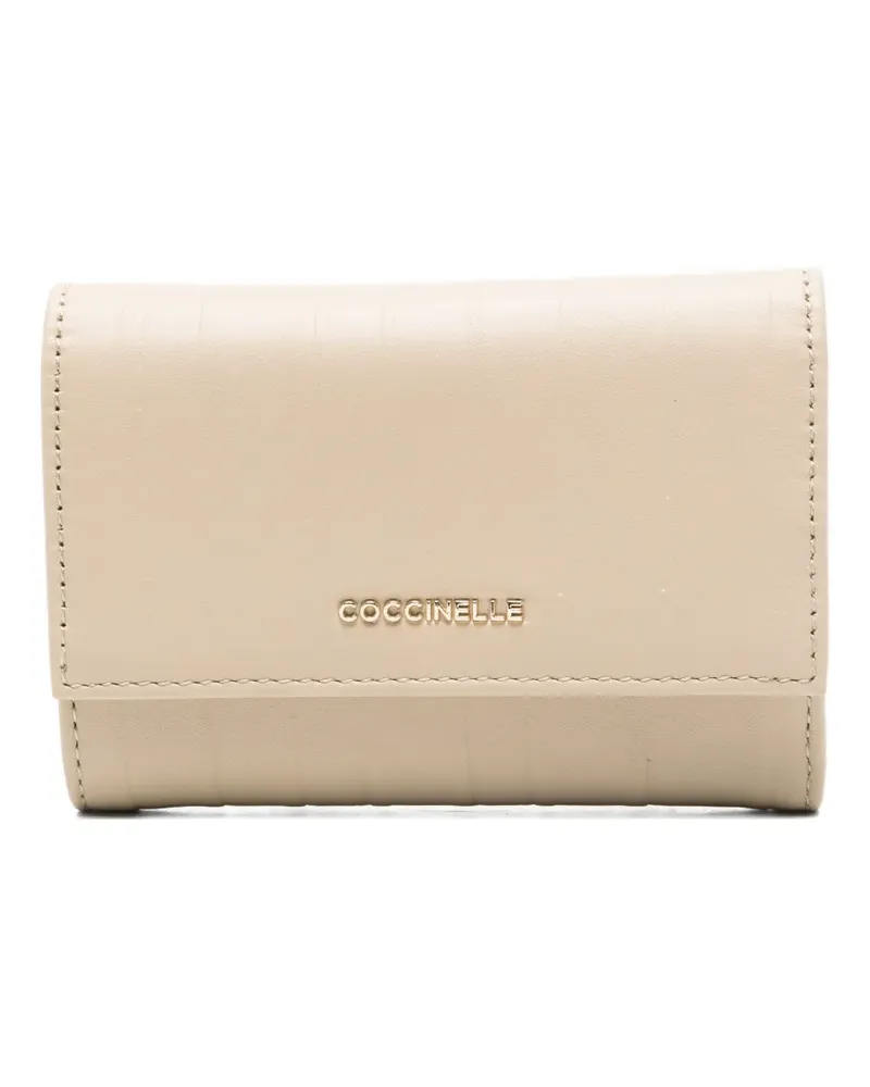 Coccinelle plissé-effect wallet - Nude Nude